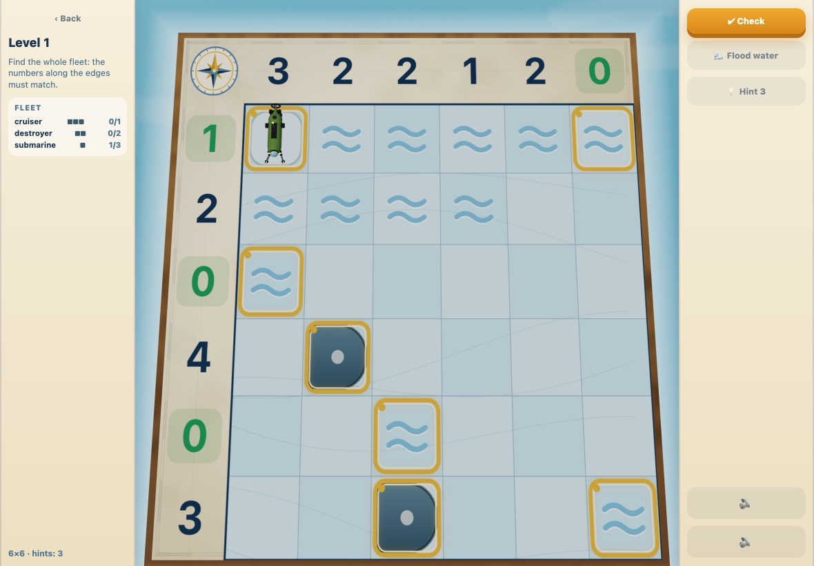 Bimaru · Ship Logic Puzzle