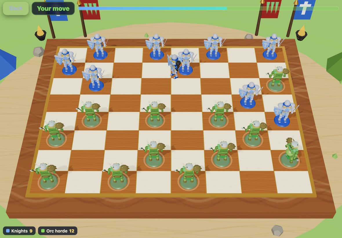 Checkers 3D · Knights vs Orcs
