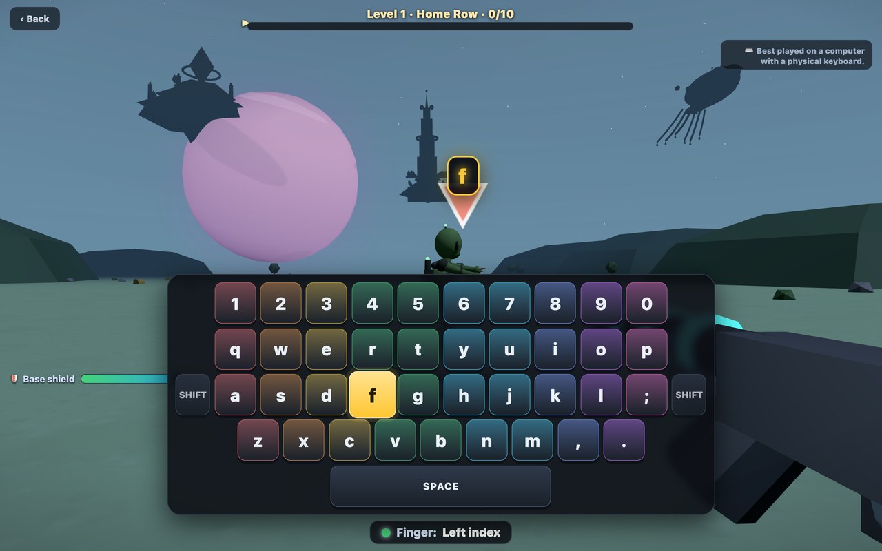 Typing Invaders · Learn to Type